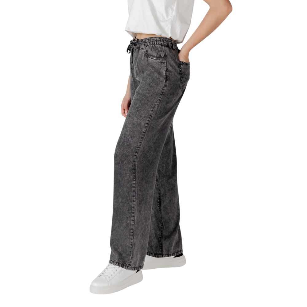 Only Black Lyocell Pant - Elegant Wide-Leg Trousers