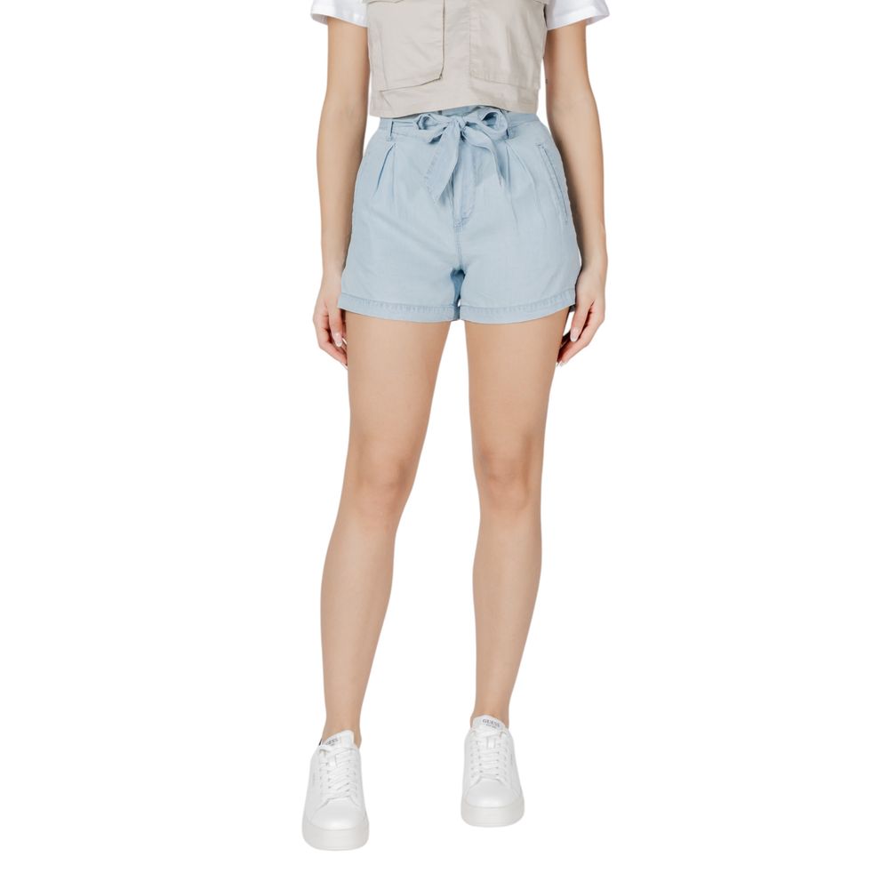 Only Light Blue Lyocell High-Waisted Shorts