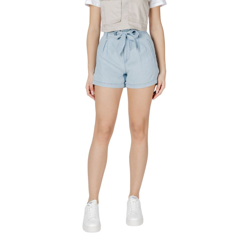 Only Light Blue Lyocell High-Waisted Shorts