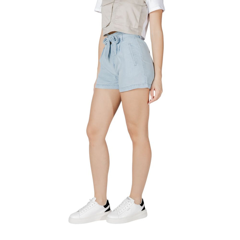 Only Light Blue Lyocell High-Waisted Shorts