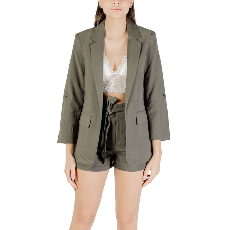 Only ONLARIS LIFE Green Viscose Blazer for Women