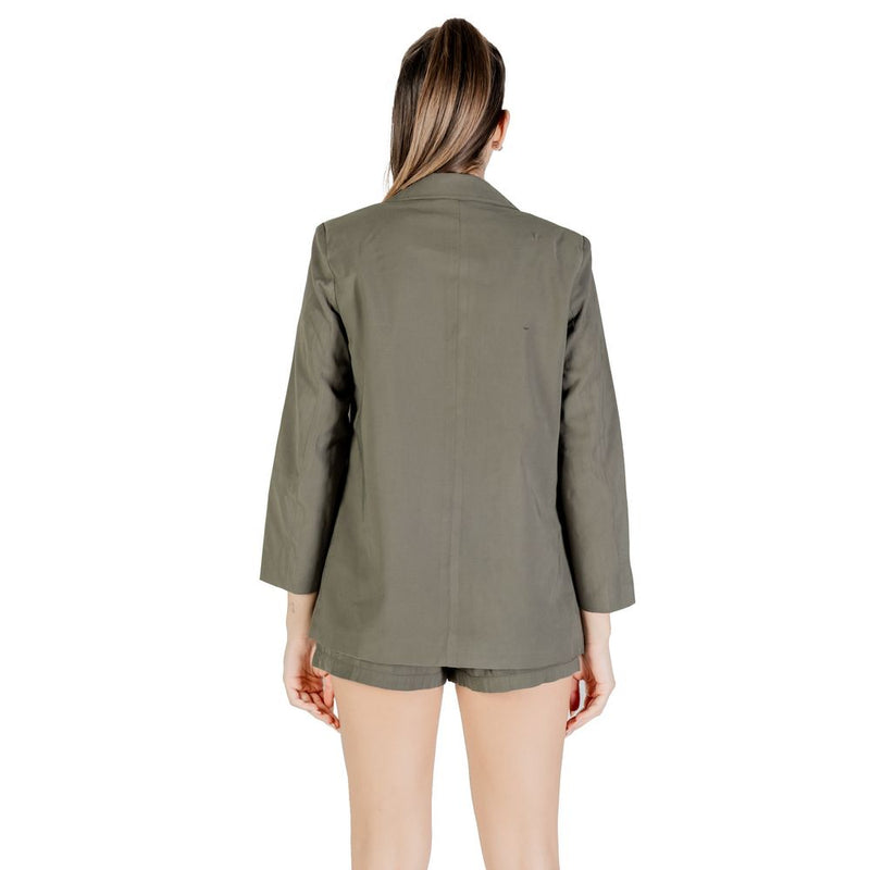 Only ONLARIS LIFE Green Viscose Blazer for Women