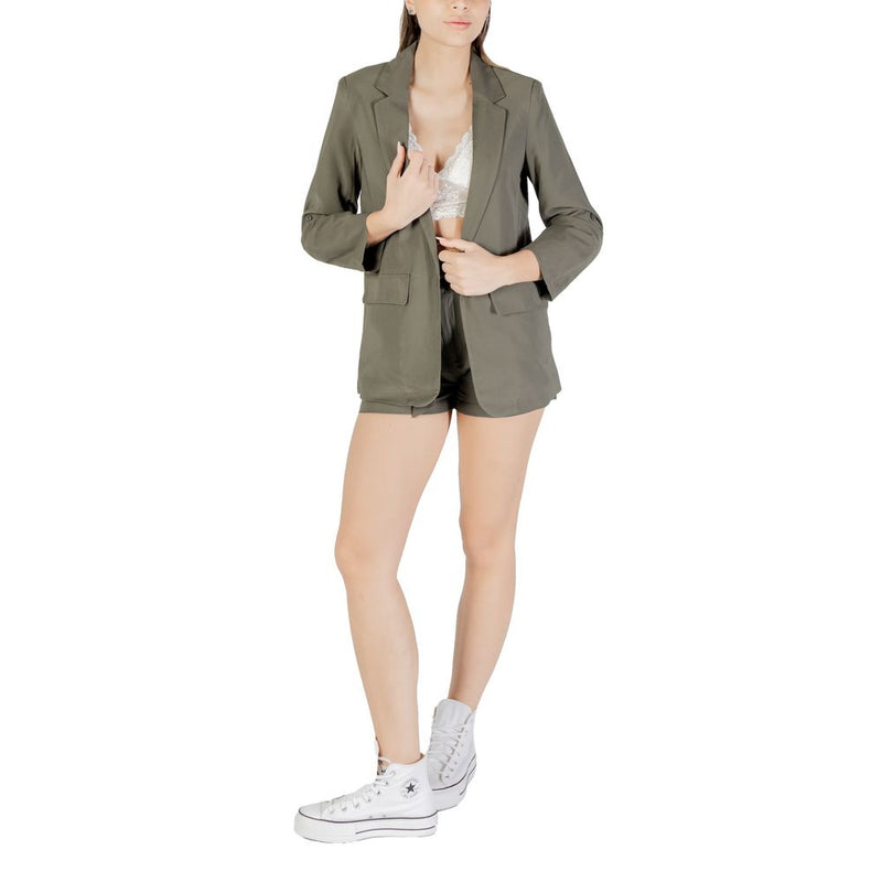 Only ONLARIS LIFE Green Viscose Blazer for Women