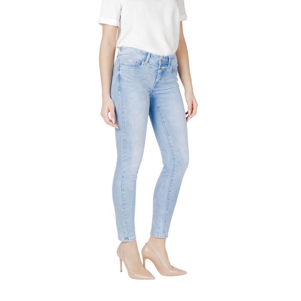 Street One lichtblauwe katoenen slim fit jeans