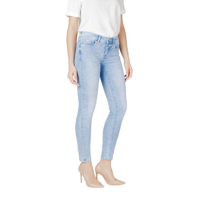 Street One lichtblauwe katoenen slim fit jeans