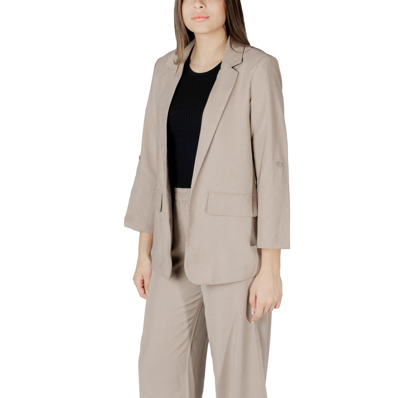 Only ONLARIS LIFE Beige Viscose Blazer for Women