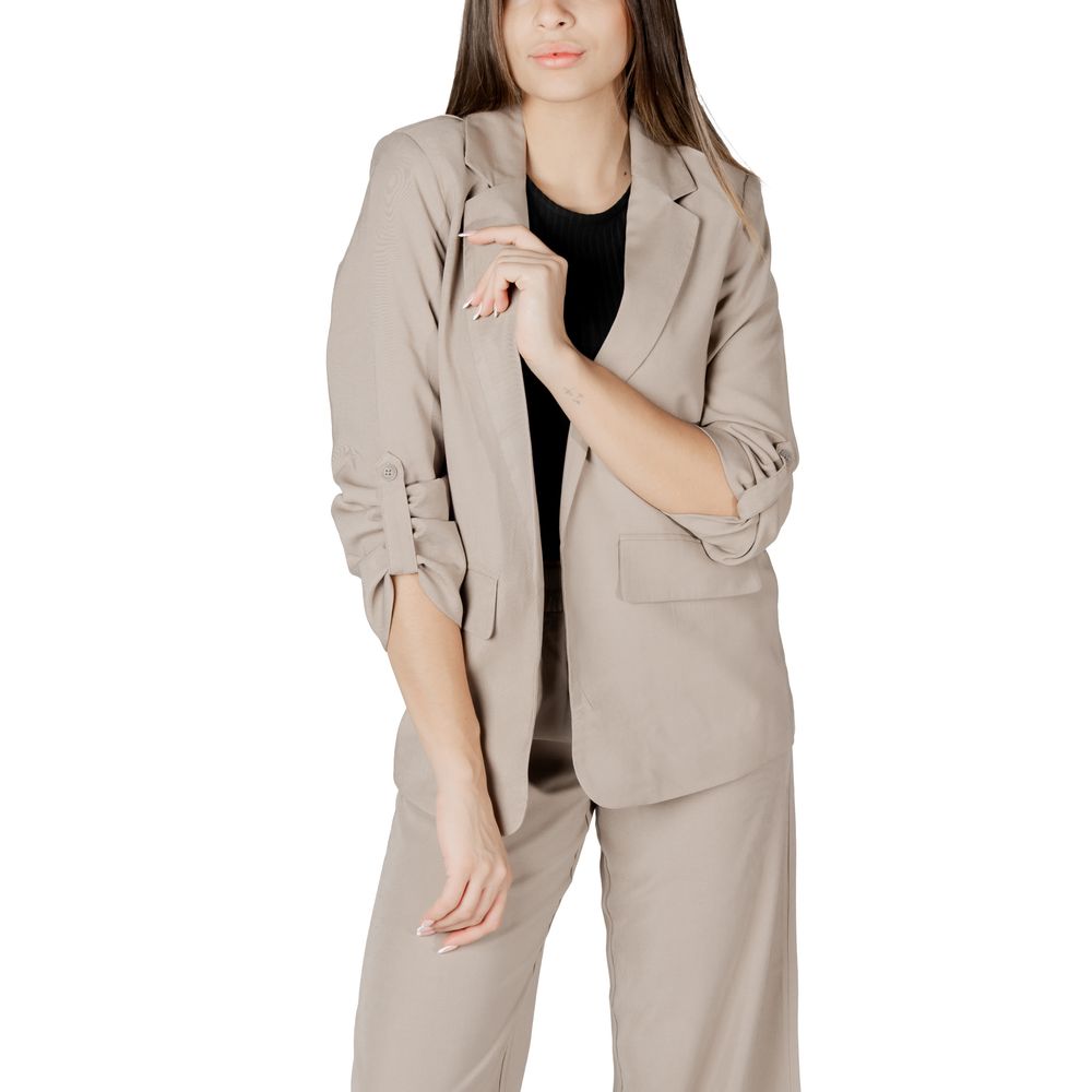 Only ONLARIS LIFE Beige Viscose Blazer for Women