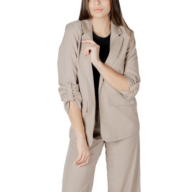 Only ONLARIS LIFE Beige Viscose Blazer for Women