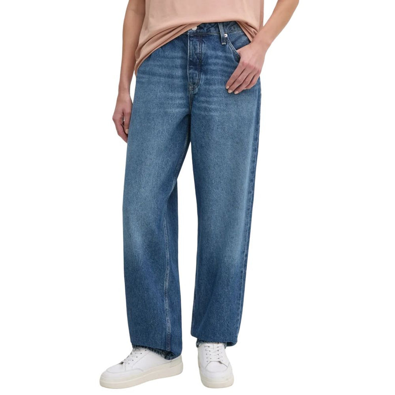 Calvin Klein Jeans Blue Cotton Mom Jean - Confort et Élégance