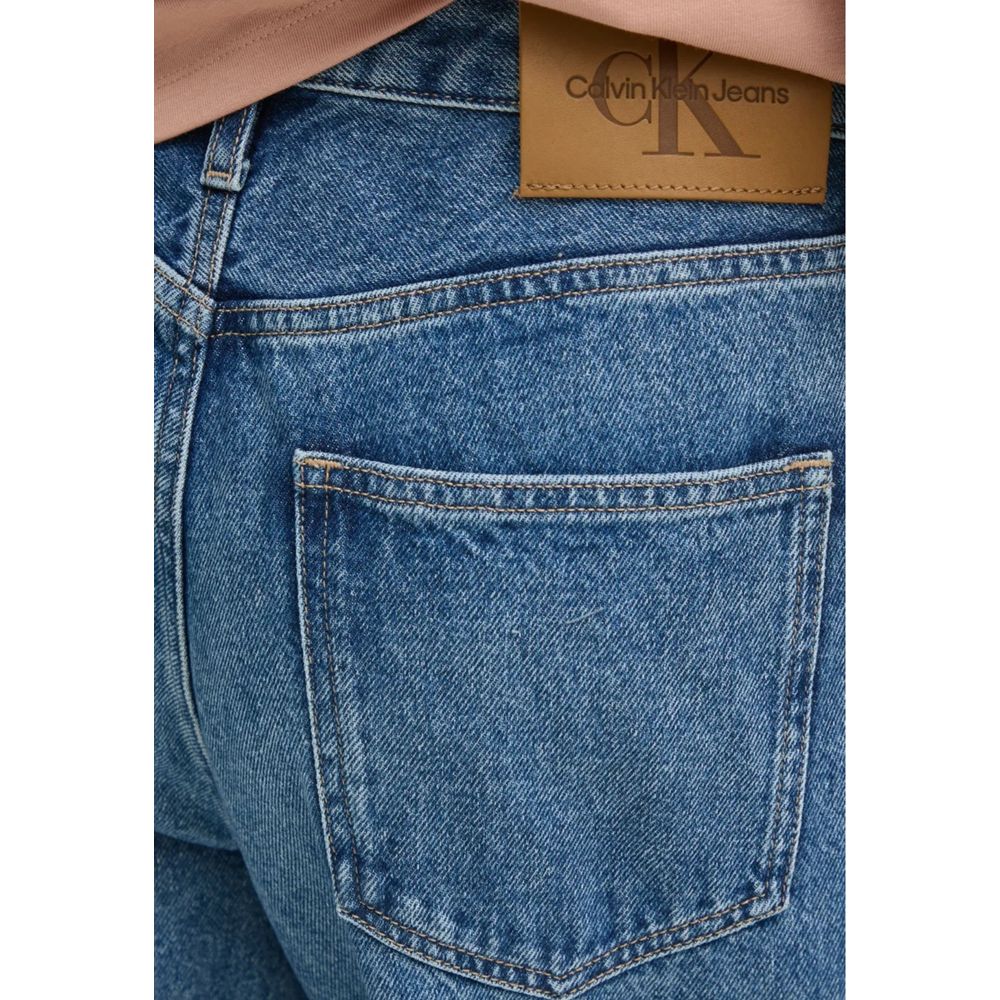 Calvin Klein Jeans Blue Cotton Mom Jean - Confort et Élégance