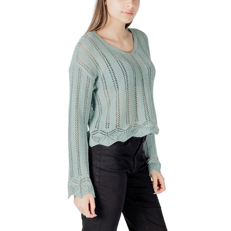 Only ONLELBA LIFE LS V-NECK CC KNT 15339529 Sweater - Turquoise