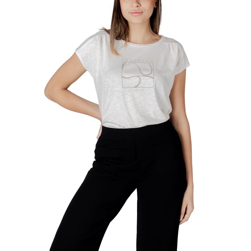 Street One T-Shirt en Coton Blanc - Haut Élégant à Manches Courtes