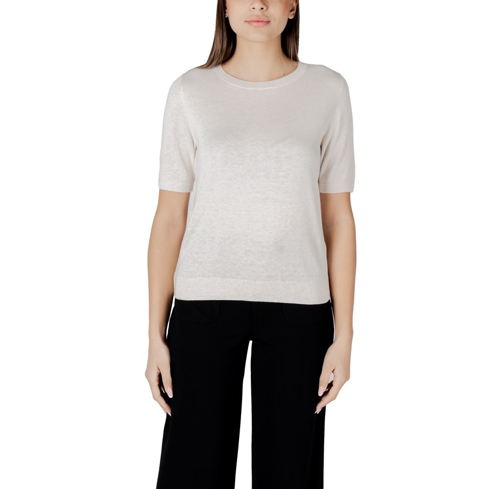 Street One Beige Viscose Sportswear Sweater for Women