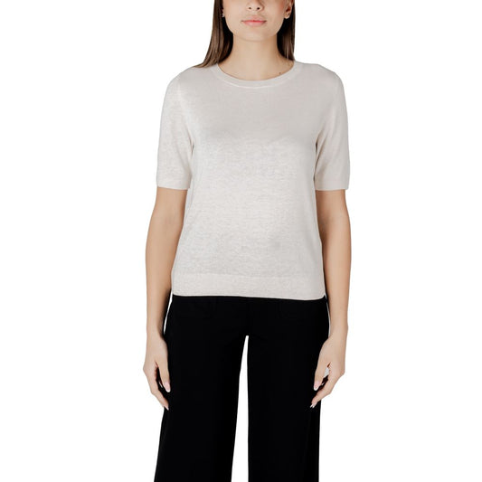 Street One Beige Viscose Sportswear Sweater for Women