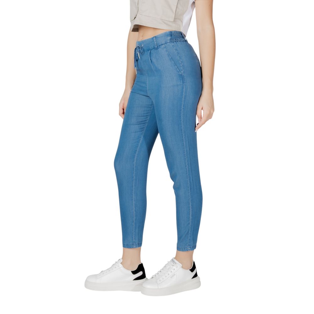 Seul le pantalon en Lyocell bleu