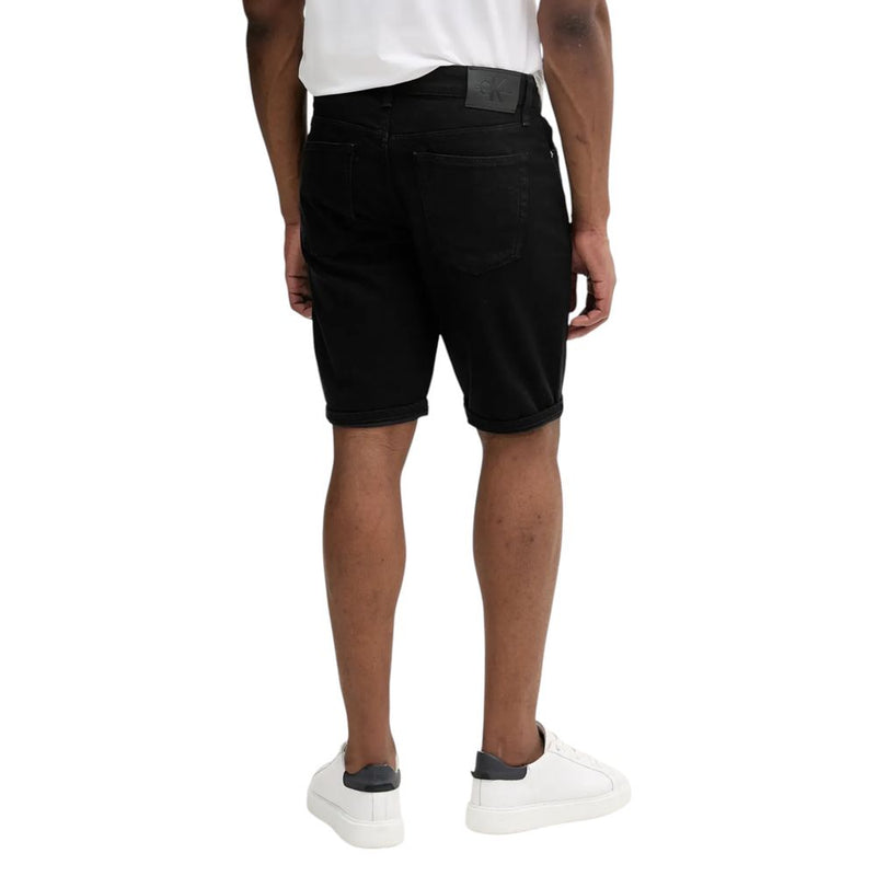Calvin Klein Jeans Bermuda Shorts en Coton Noir pour Hommes