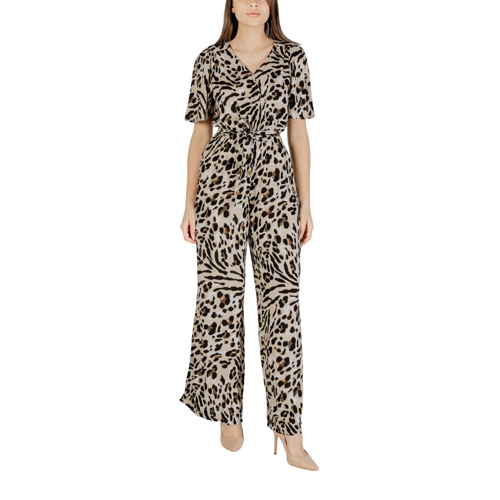 ICHI IHMARRAKCH AOP JS6 Beige Viscose Jumpsuit - Elegant Style