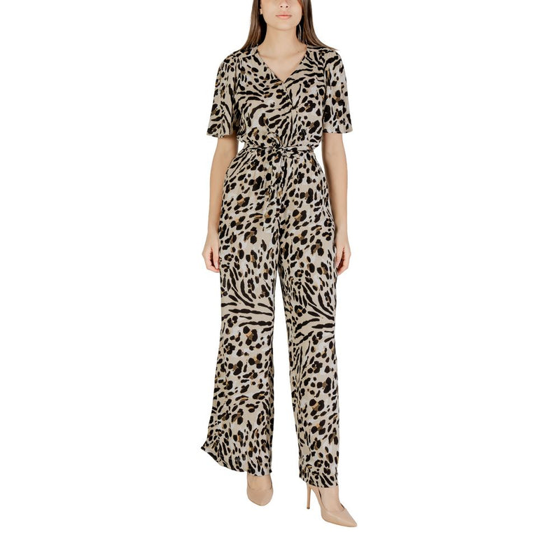 ICHI IHMARRAKCH AOP JS6 Beige - Jumpsuit Élégant