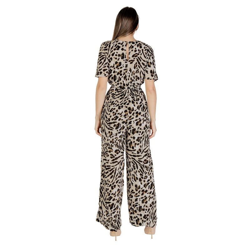 ICHI IHMARRAKCH AOP JS6 Beige - Jumpsuit Élégant