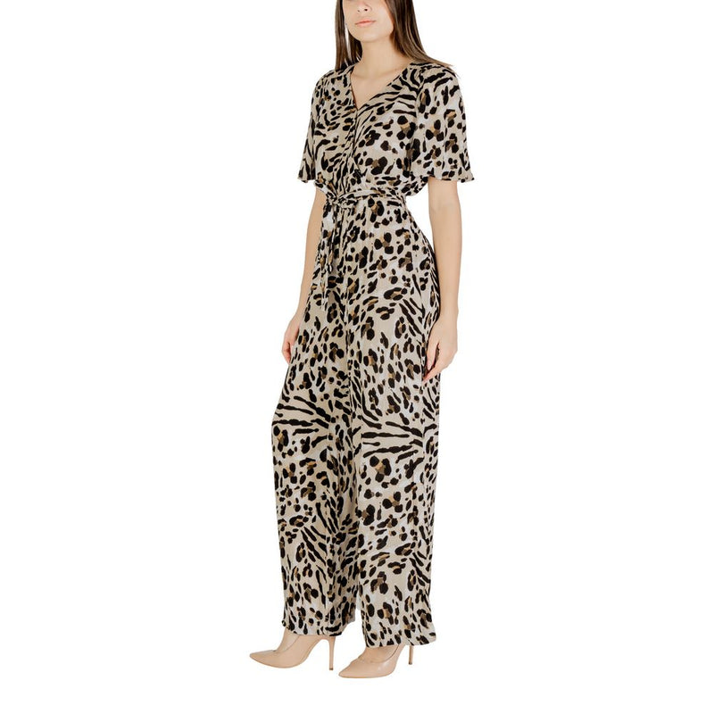 ICHI IHMARRAKCH AOP JS6 Beige - Jumpsuit Élégant