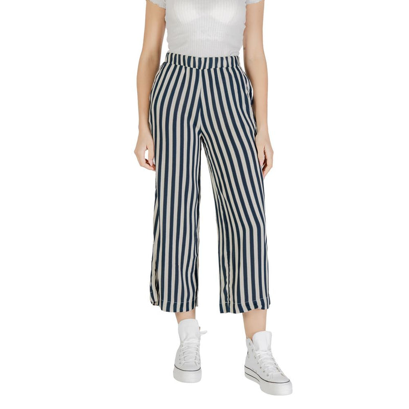 ICHI IHMARRAKECH AOP PA7 Blue Viscose Cropped Pants for Women