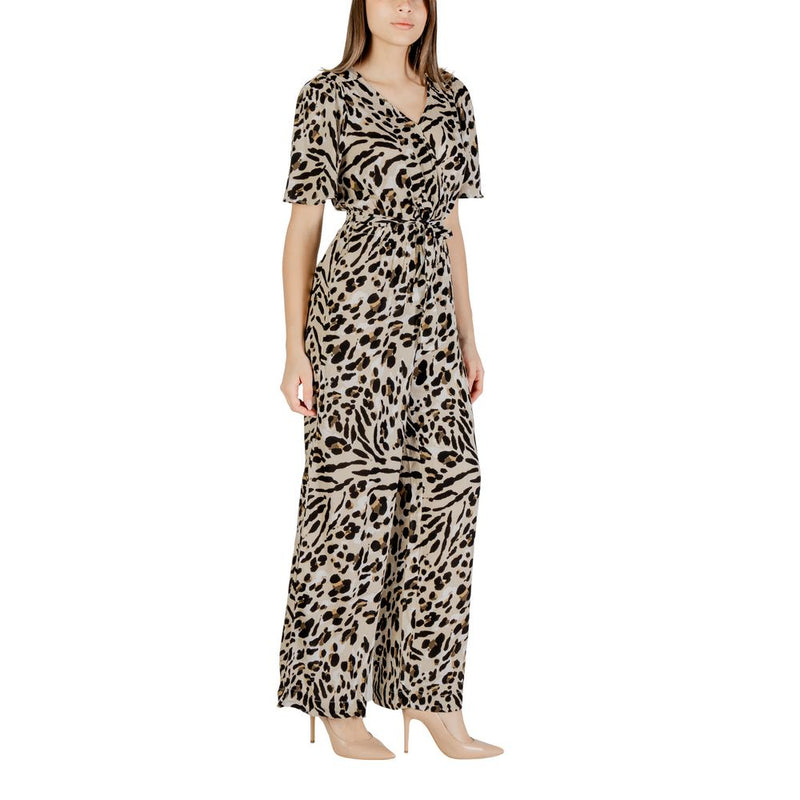 ICHI IHMARRAKCH AOP JS6 Beige - Jumpsuit Élégant