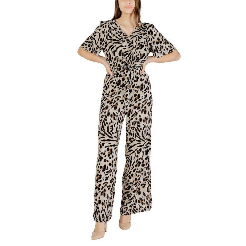 ICHI IHMARRAKCH AOP JS6 Beige - Jumpsuit Élégant