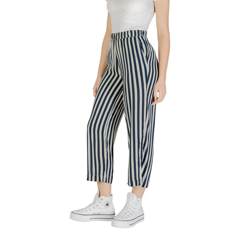 ICHI IHMARRAKECH AOP PA7 Blue Viscose Cropped Pants for Women