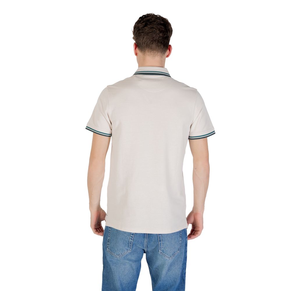 Polo en Coton Beige Jack Jones JJEPAULOS pour Homme