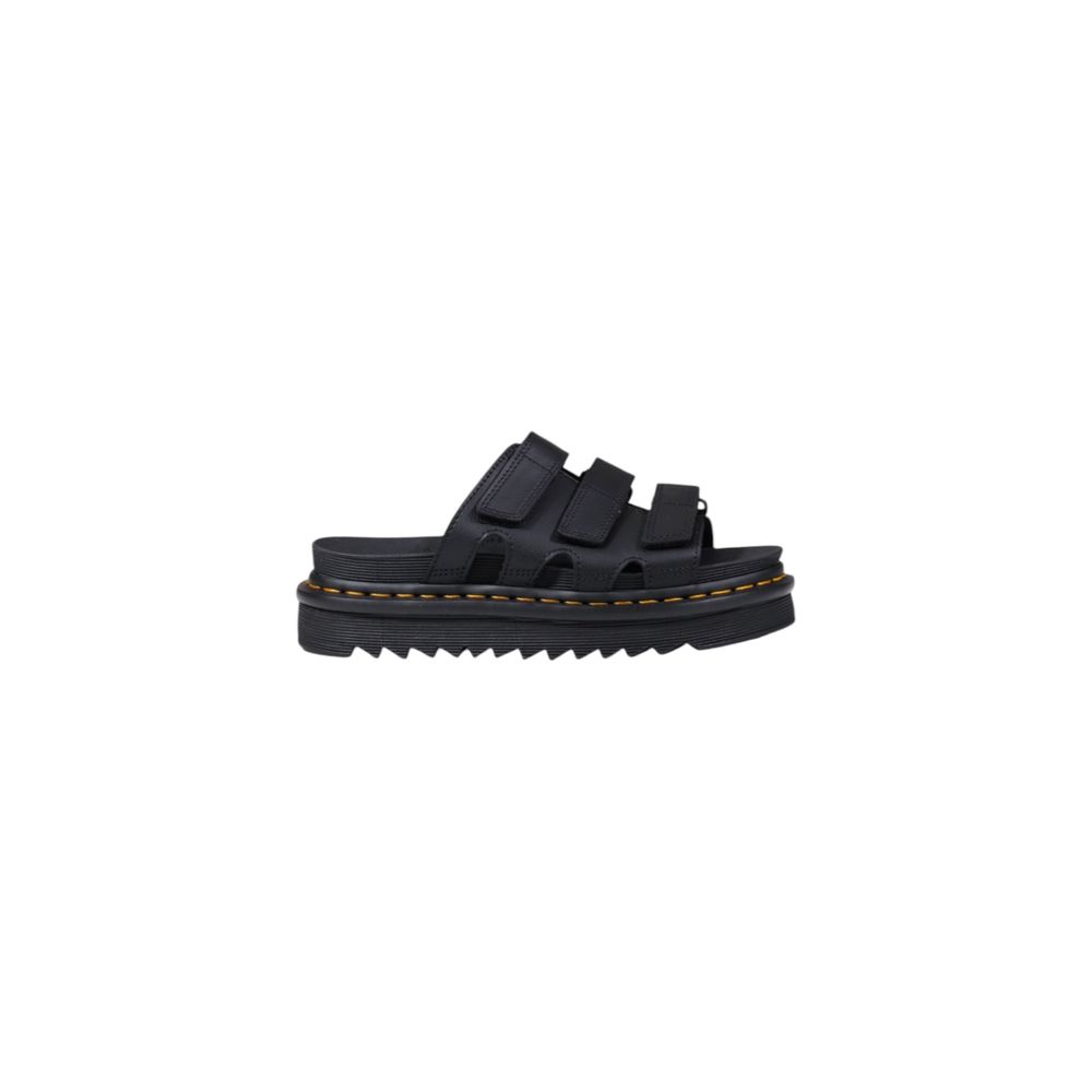Dr. Martens Raine Slide Black Leather Platform Shoes for Women