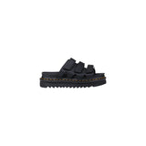 Dr. Martens Raine Slide Black Leather Platform Shoes for Women