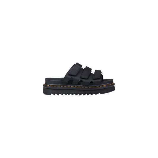 Dr. Martens Raine Slide Black Leather Platform Shoes for Women