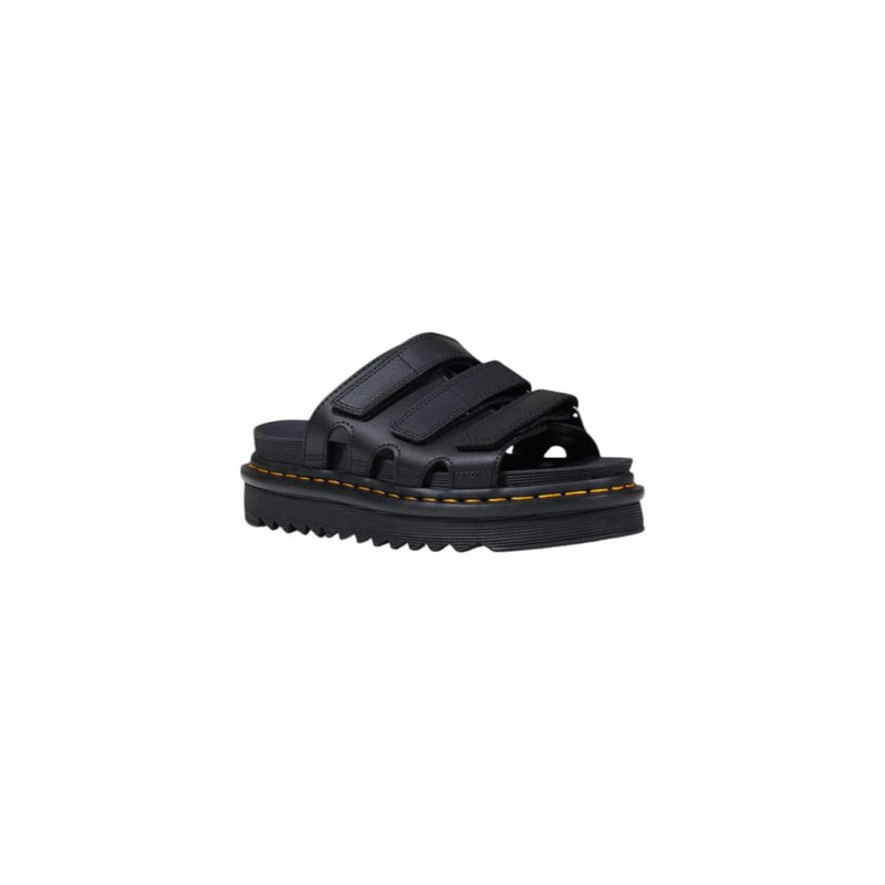 Dr. Martens Raine Slide Black Leather Platform Shoes for Women
