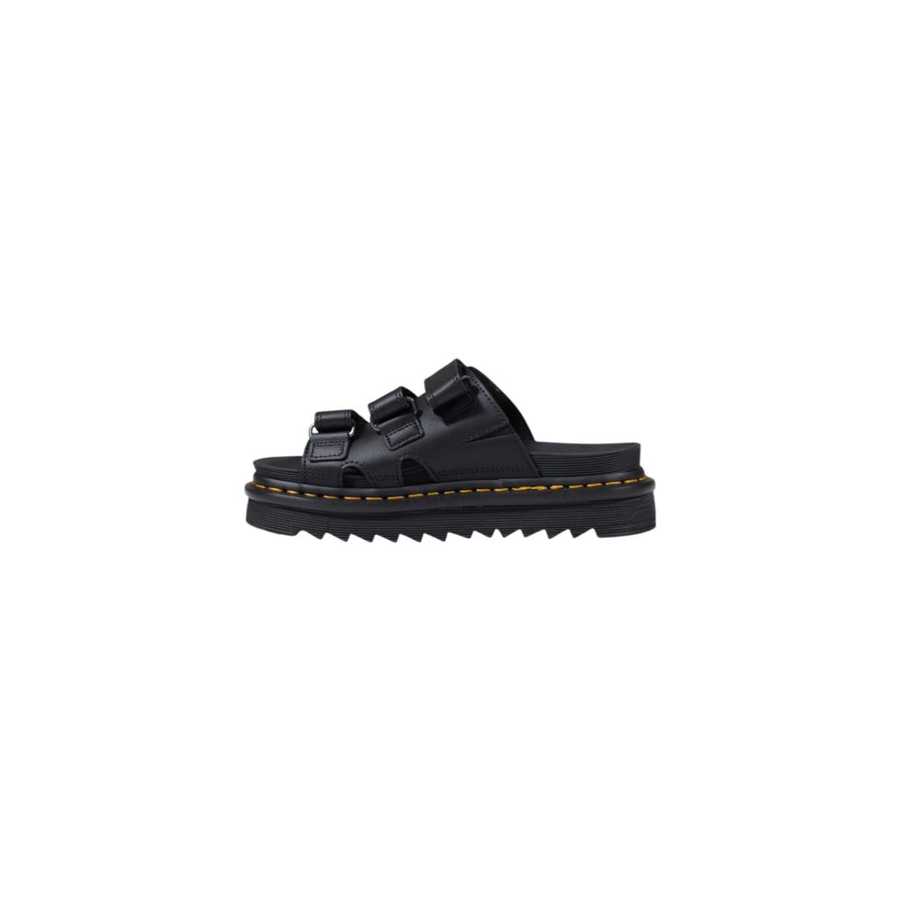 Dr. Martens Raine Slide Black Leather Platform Shoes for Women