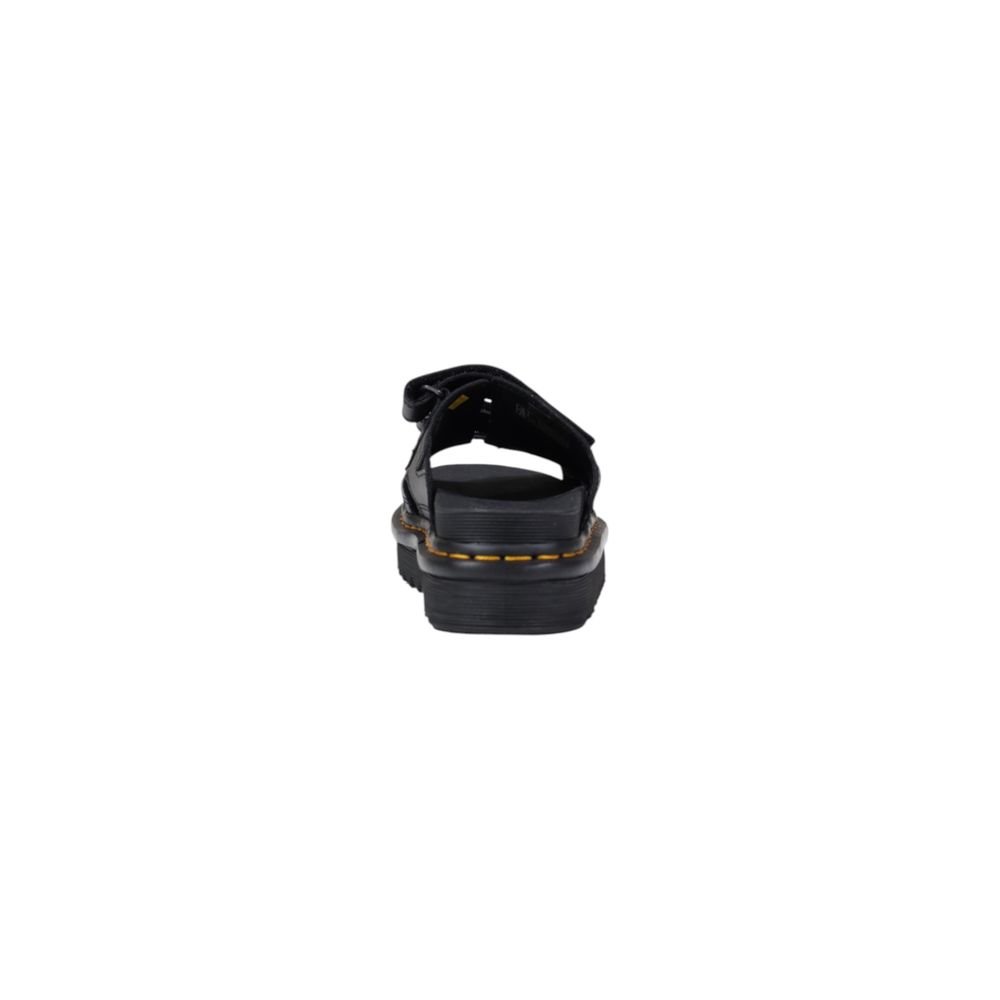 Dr. Martens Raine Slide Black Leather Platform Shoes for Women