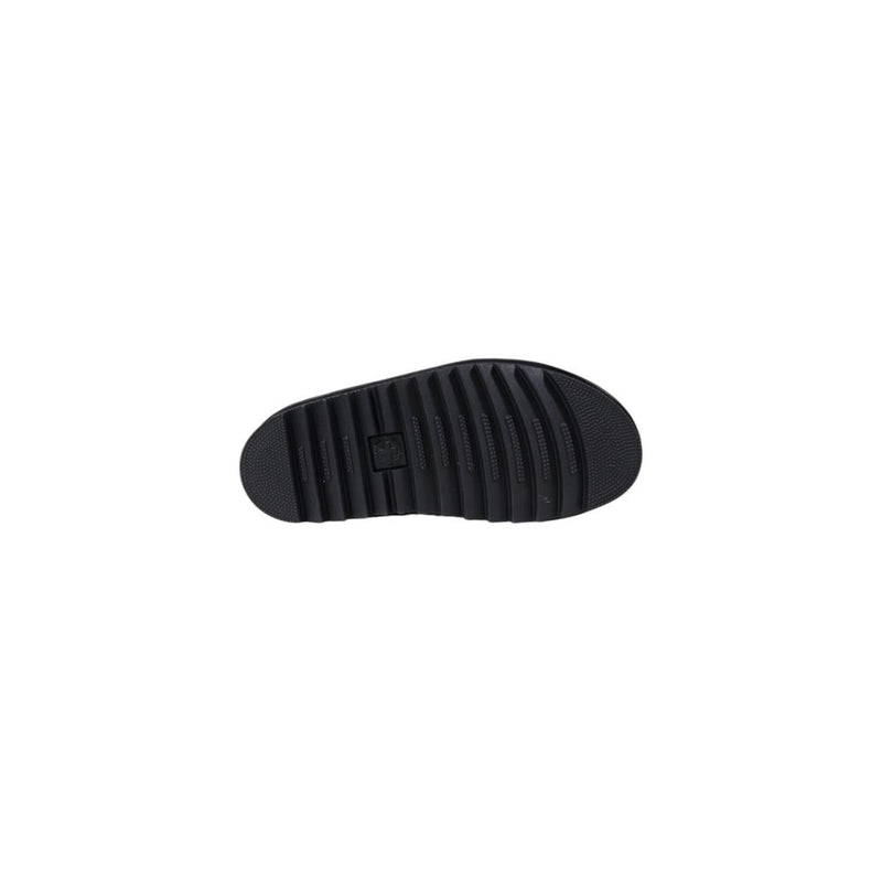 Dr. Martens Raine Slide Black Leather Platform Shoes for Women