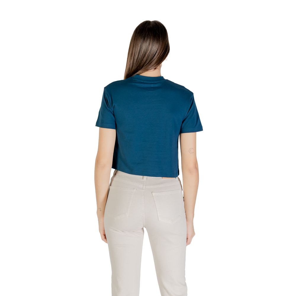 Guess Active ADELE CROP Black Cotton T-Shirt for Women