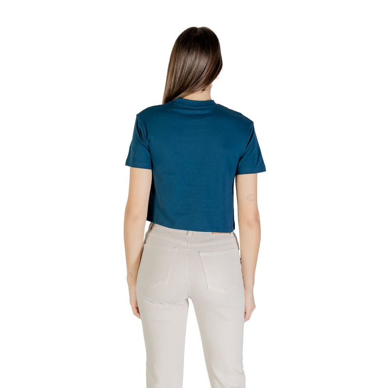 Guess Active ADELE CROP T-Shirt Noir en Coton pour Femmes