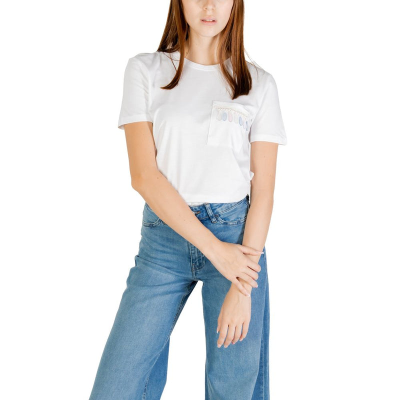 Only White Organic Cotton T-Shirt ONLELIS - Style and Comfort