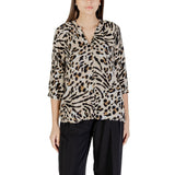 ICHI IHMARRAKECH AOP Blouse Beige en Viscose pour Femmes
