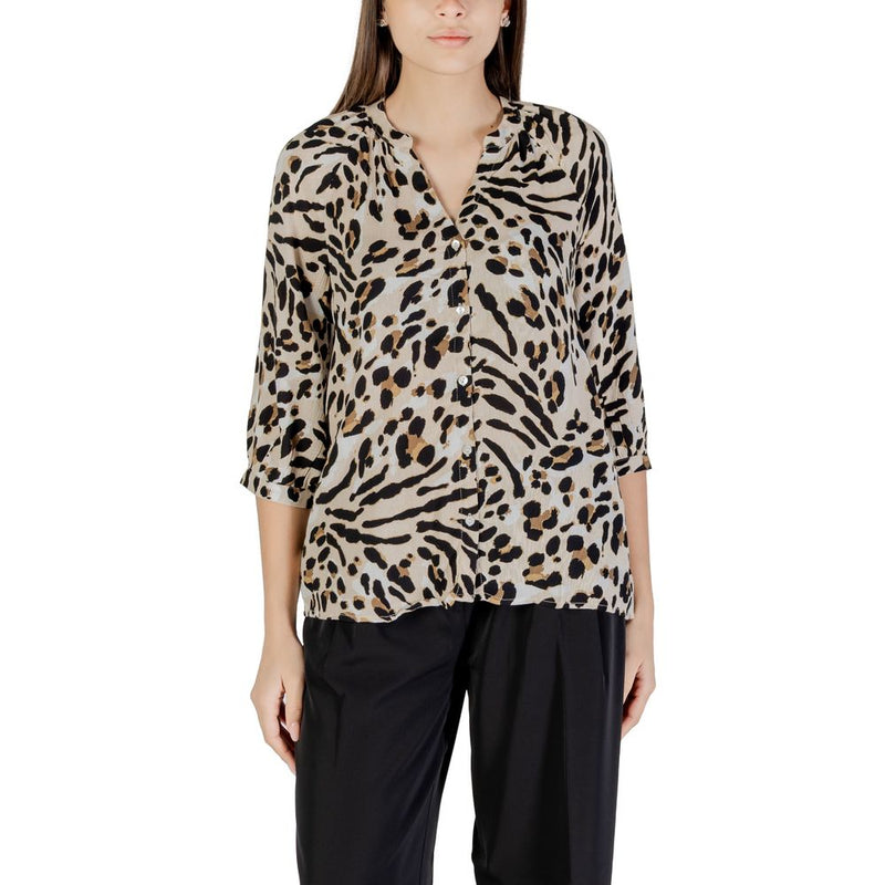 ICHI IHMARRAKECH AOP Blouse Beige en Viscose pour Femmes