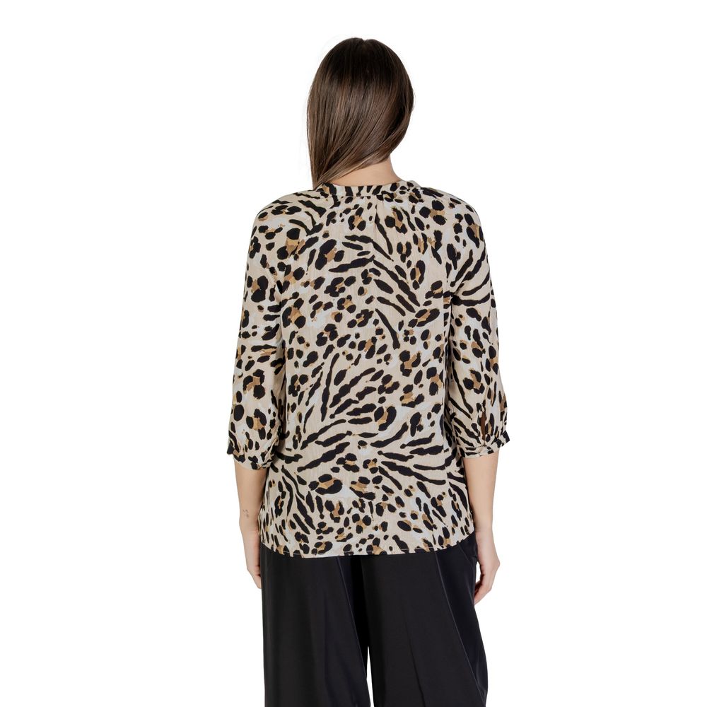 ICHI IHMARRAKECH AOP Blouse Beige en Viscose pour Femmes