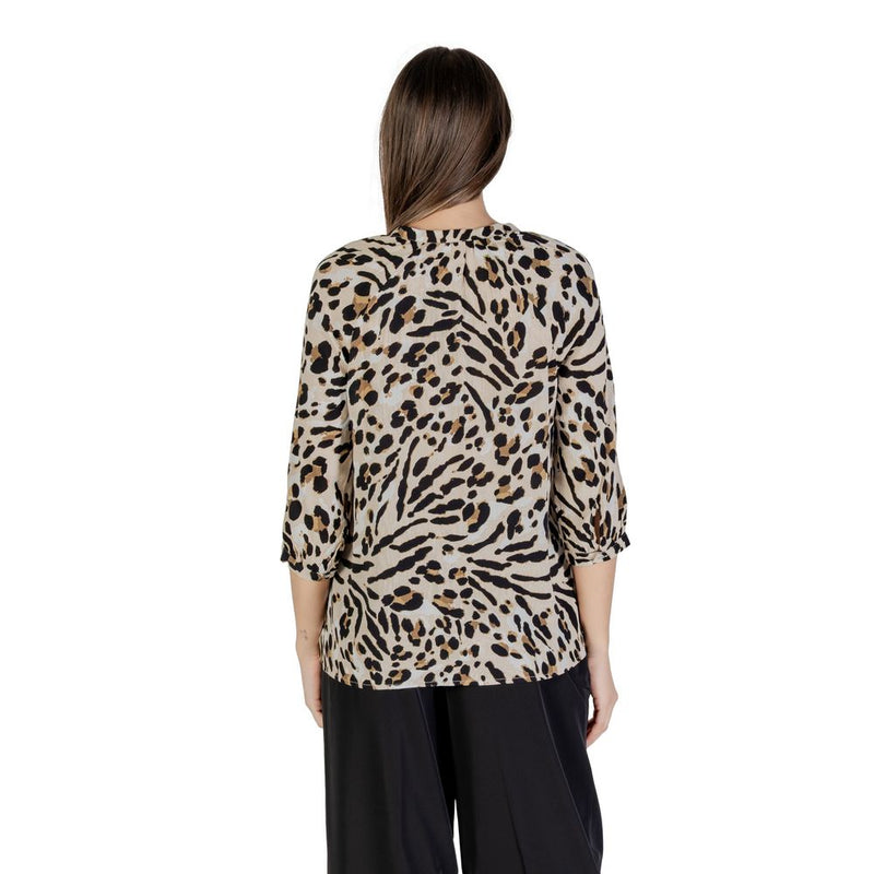 ICHI IHMARRAKECH AOP Blouse Beige en Viscose pour Femmes
