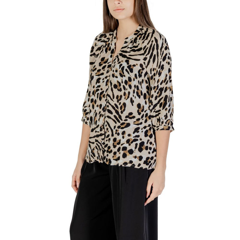 ICHI IHMARRAKECH AOP Blouse Beige en Viscose pour Femmes