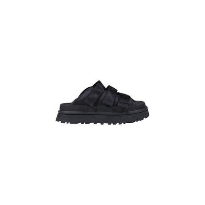 Plate-forme en cuir artificiel noir UGG