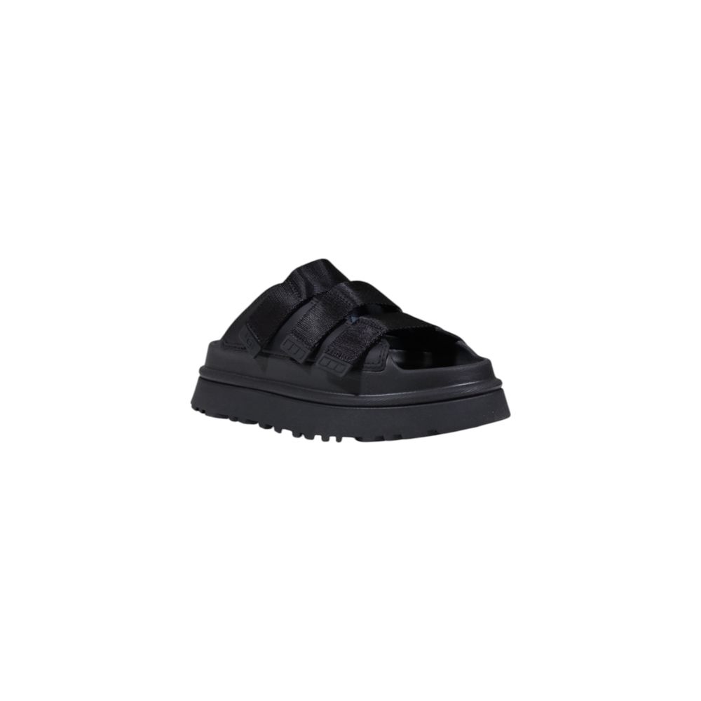 Plate-forme en cuir artificiel noir UGG