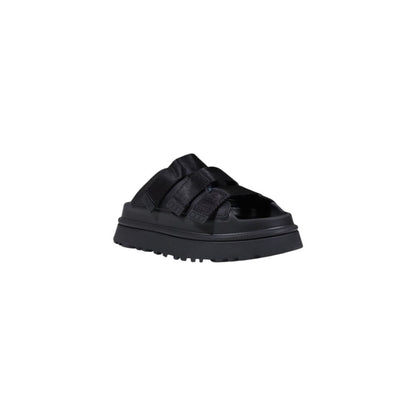Plate-forme en cuir artificiel noir UGG