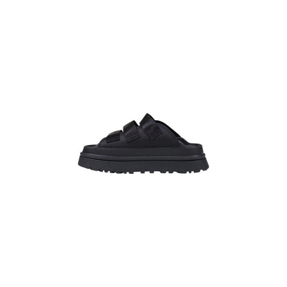 Plate-forme en cuir artificiel noir UGG