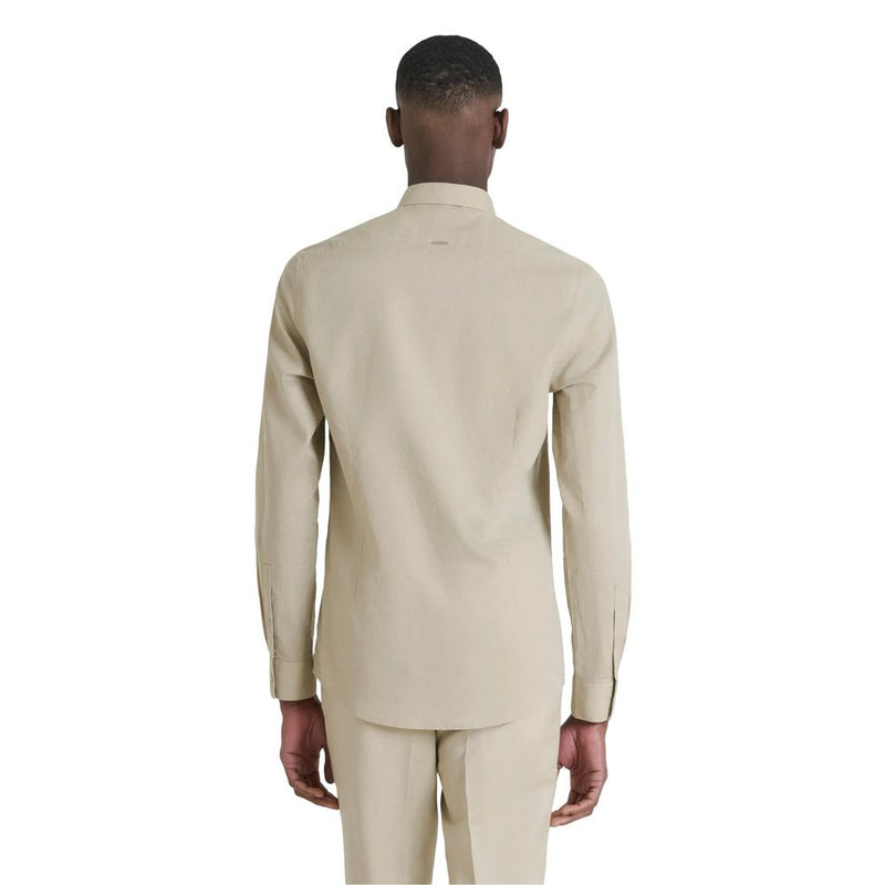 Antony Morato Chemise Beige ALICANTE SLIM FIT