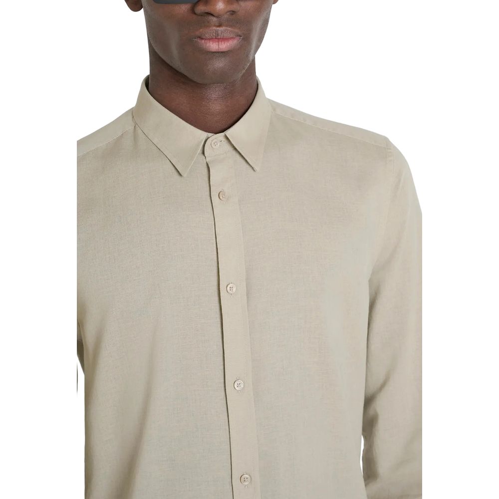 Antony Morato overhemd van beige katoen